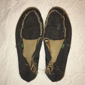 Sanük gray blue slip on shoes